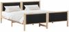 vidaXL Bettrahmen mit Kopfteil Schwarz 200 x 200 cm Stoff 3394245 Bild 2
