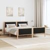 vidaXL Bettrahmen mit Kopfteil Schwarz 200 x 200 cm Stoff 3394245 Bild 4