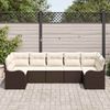 vidaXL Gartensofa-set Braun Poly-Rattan 3345848 Bild 3