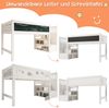 Kinderbett, Hochbett mit Whiteboard & Tafel Speicherung und Rausfallschutz, Holz, Weiß, 90 x 200 cm Bild 4
