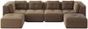 Modulares Ecksofa aus Cord, U-Form & flexibel kombinierbar, 386x177x69 cm, braun Bild 5
