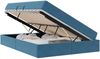 vidaXL Aufbewahrungsbett mit Matratze Dunkelblau 140 x 200 cm Samt 3399728 Bild 2