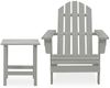 vidaXL Adirondack-Gartenstuhl mit Tisch Massivholz Tanne Grau 315920 Bild 2
