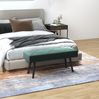 Polsterbank 100 x 36 x 45 cm in Samtoptik mit Stahlbeinen – vielseitige Sitzbank für Wohn-, Flur- und Schlafzimmer Bild 3