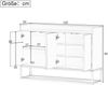 Merax Modernes Sideboard im minimalistischen Stil 4-türiger griffloser Buffetschrank für Esszimmer, Wohnzimmer, Küche Navy Bild 5