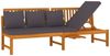 vidaxL Tagesbett mit Grauen Kissen 200x60x75 cm Massivholz Akazie 312145 Bild 2