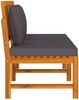 vidaxL Tagesbett mit Grauen Kissen 200x60x75 cm Massivholz Akazie 312145 Bild 5
