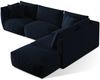 Micadoni Modulares Ecksofa Chris 4-Sitzer Rechts Samt Königsblau Bild 3