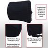 Lendenkissen HWC-N77, Rückenkissen Lordosenstütze, Memory Foam Stoff/Textil waschbar Befestigungsgürtel schwarz Bild 2