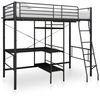 vidaXL Etagenbett mit Tischrahmen Schwarz Metall 90x200 cm 287907 Bild 4
