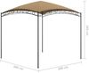 vidaXL Pavillon, Stahl / Polyester taupe, 3 x 3 x 2,65 m, 180 g/m² Bild 5