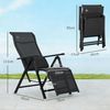 Outsunny Gartenliege Sonnenliege 1 Position verstellbar, Liegestuhl, 1 St, Schwerelosigkeitssessel, Textilene Schwarz 70L x 65B x 111H cm Bild 3