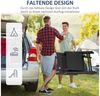 Outsunny Gartenliege Sonnenliege 1 Position verstellbar, Liegestuhl, 1 St, Schwerelosigkeitssessel, Textilene Schwarz 70L x 65B x 111H cm Bild 4
