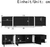 TV-Ständer mit niedrigem Schrank,170×30×39 cm, White and black,modernes Design, viel Stauraum Bild 3