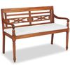 vidaXL 4-tlg. Garten-Lounge-Set mit Auflagen Massivholz Teak 43055 Bild 4