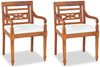 vidaXL 4-tlg. Garten-Lounge-Set mit Auflagen Massivholz Teak 43055 Bild 2