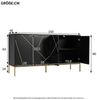 Merax Sideboard mit verstellbaren Regalböden & Kippsicherung (1 St), Anrichte Lowboard Kommode mit 4 Türen & Metallfüßen, Breit: 150cm Bild 2