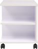vidaXL Beistelltisch mit Rollen 50×35×42 cm Weiß 245724 Bild 3