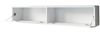 TV-Lowboard Stone 140, mit weißer LED Beleuchtung, Weiß / Weiß Hochglanz Bild 3