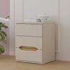 Nachtkommode >EDWAL< 3 Schübe, Sand / Mauvelle Eiche - 50,4x63,5x41,5cm (BxHxT) Bild 2