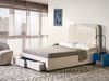 Bett mit Schubladen SARDENT Bouclé Cremeweiß 140 x 200 cm Bild 3