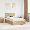 vidaXL Bettrahmen mit Kopfteil Sonoma-Eiche 120 x 200 cm Holzwerkstoff 3412803 Bild 1