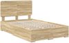 vidaXL Bettrahmen mit Kopfteil Sonoma-Eiche 120 x 200 cm Holzwerkstoff 3412803 Bild 4