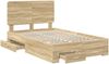 vidaXL Bettrahmen mit Kopfteil Sonoma-Eiche 120 x 200 cm Holzwerkstoff 3412803 Bild 5
