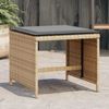 vidaXL Gartenhocker Kissen 4Stk. Beigemischung 41x41x36 cm Poly Rattan 365054 Bild 1