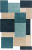 FLAIR RUGS Wollteppich Abstract Collage, rechteckig, Höhe: 11 mm, 100% Wolle, Karo Design, Patchwork, modern, mehrfarbig Bild 4