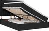 vidaXL Aufbewahrungsbett mit Matratze Schwarz 140 x 190 cm Stoff 3371906 Bild 2