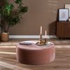 Bronx71 Hocker Chloe rund Chenille rosa ø100 cm Bild 1
