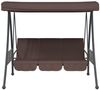 vidaXL Hollywoodschaukel mit Verstellbarem Dach Kaffeebraun Stahl 4008897 Bild 5
