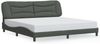 vidaXL Bettgestell mit LED ohne Matratze "Hvar" Dunkelgrau 200x200 cm Stoff 3213726 Bild 5