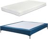 Doppelbett Lilla mit Matratze Samt 180x200 cm Blau [en. casa] Bild 3