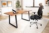 Massivholz Schreibtisch | Executive Bürotisch mit Baumkante | Konferenztisch XXL | Industrial Design | Akazie Goldbraun 200x100 cm | TARN von Kadima Design Bild 2