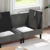 vidaXL Wohnzimmergarnitur mit Kissen 4 pcs Dunkelgrau Samt 3413734 Bild 3