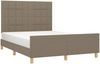 vidaXL Bettgestell ohne Matratze Taupe 140x190 cm Stoff 3125053 Bild 3