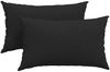 vidaXL Sofakissen 2 Stück Schwarz 50 x 30 cm Stoff 42013642 Bild 2