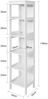 SoBuy BZR14-W Badezimmer-Hochschrank, MDF, Lackiert, Weiß, 30 x 139 x 30 cm Bild 3