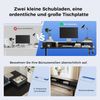 Höhenverstellbarer Schreibtisch 140x60 cm Elektrisch mit 2 Schubladen Schwarz Bild 4