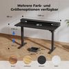 Höhenverstellbarer Schreibtisch 140x60 cm Elektrisch mit 2 Schubladen Schwarz Bild 5