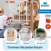 KIDIZ® Absperrgitter zum Klemmen mit Katzenklappe, Türschutzgitter, Autoclose Kinder Treppengitter ohne Bohren | 90° Stopp Schutz, schwenkbar, Treppenschutzgitter Orange, 74 - 80 cm Bild 5