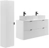 Vente-unique - ZEVINI Bathroom furniture set Holz, Platte Weiß - B 47 cm x H 60 cm x L 120 cm Bild 2
