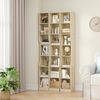 Bücherregal, 7 Ebenen Vertikales Bücherregal, Schmales Regal, Standregal, Würfelregal, Aufbewahrungsregal, für Büro, Wohnzimmer, Schlafzimmer, 28 × 30 × 208,1 cm, Moderner Stil, Eichenbeige Bild 5