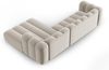 Micadoni Modulares Ecksofa Lupine 4-Sitzer Rechts Samtstoff Salvador Beige Bild 4