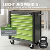 Werkstattwagen "Trutzi" abschließbar 6 Schubladen 78 x 64 cm Kantenschutzleisten Rollcontainer grün Bild 2