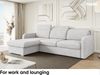 MEBLINI Schlafcouch mit Bettkasten - Ecksofa mit Schlaffunktion - Sofa mit Relaxfunktion und Kopfstützen - Couch L-Form - Eckcouch - Wohnlandschaft - EMERALD - 215x167x84cm - Hellgrau Webstoff Bild 3