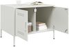 vidaXL Couchtisch Weiß 68x50x50,5 cm Stahl 843035 Bild 3