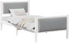 vidaXL Bettrahmen mit Kopfteil Hellgrau 90 x 190 cm Stoff 878368 Bild 2
